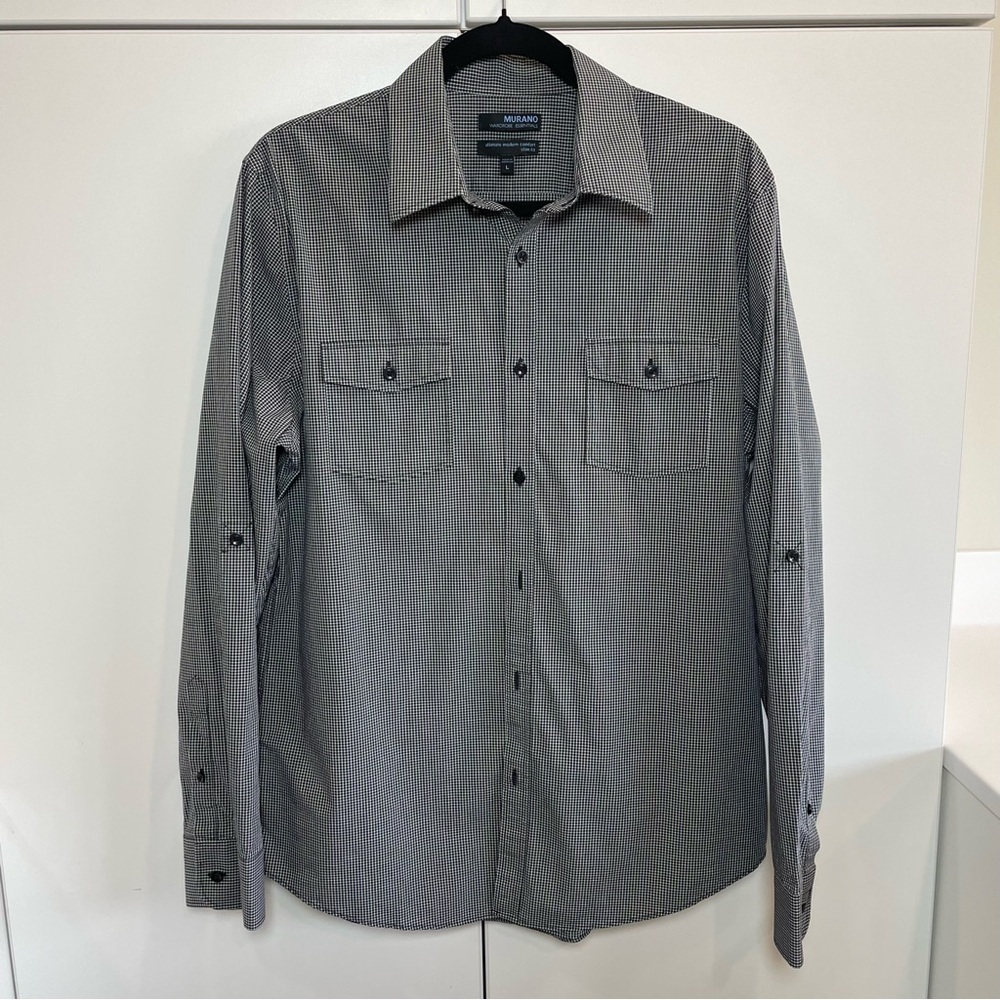 Murano Black and White Checkered Ultimate Modern Comfort Slim Fit